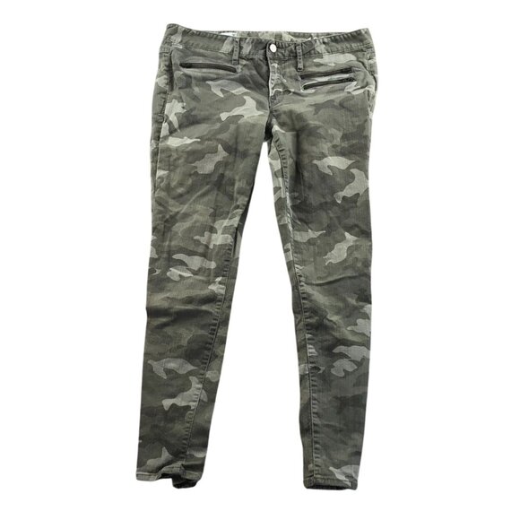 Gap Women's Jeans Size 311969 Always Skinny Ankle Classic Green Camouflage Casua - Picture 1 of 13
